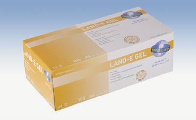 Latex hanske Lano-E pudderfri m/lanolin  S 100 stk