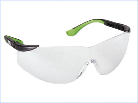 Beskyttelsesbrille H&W Classic klare svart/grønn