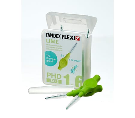 Flexi interdentalbørste 6 stk Konisk Grønn PHD 1,6  ISO 5