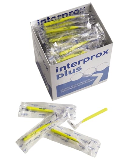 Interprox Plus Mini interdentalbørster gule 100 stk