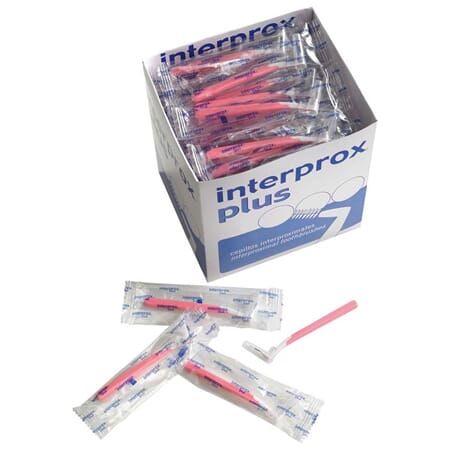 Interprox Plus Super Nano interdentalbørster rosa 100 stk