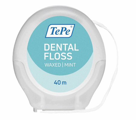 Tepe Dental floss Tanntråd bred vokset mint 40 m