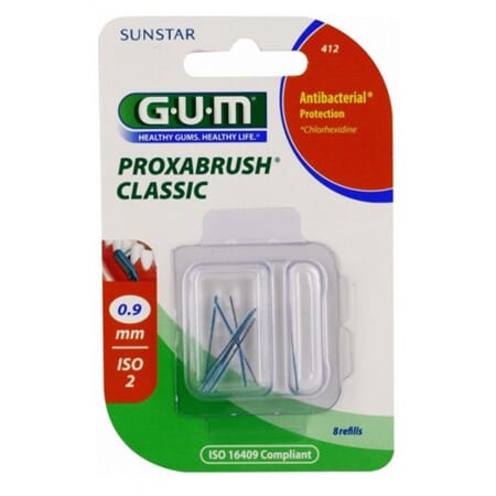 GUM Proxabrush Classic 0,9mm rett refill 8 stk