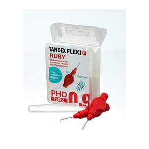 Flexi interdentalbørste 6 stk Fin Rød PHD 0,9  ISO 2