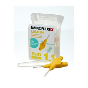 Flexi interdentalbørste 6 stk Fin Gul PHD 1,1 ISO 3