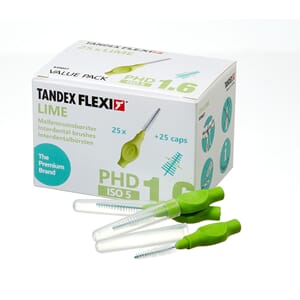 Flexi interdentalbørste 25 stk Konisk Grønn PHD 1,6  ISO 5