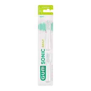 GUM Sonic Daily Børstehode Hvit 2 stk.