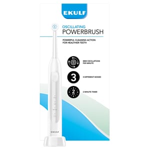 EKULF PowerBrush elektrisk tannbørste Hvit