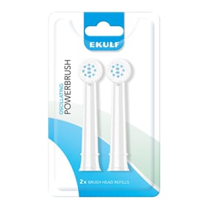 EKULF PowerBrush børstehoder 2 stk Hvit
