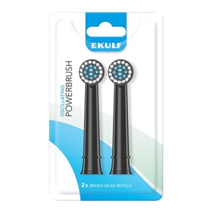 EKULF PowerBrush børstehoder 2 stk Black