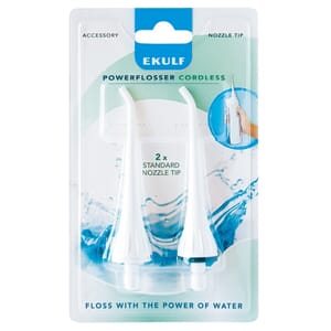 EKULF PowerFlosser Cordless Standard tip 2 stk