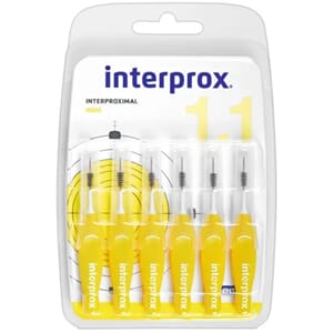 Interprox Mini mellomromsbørster gule 6 stk